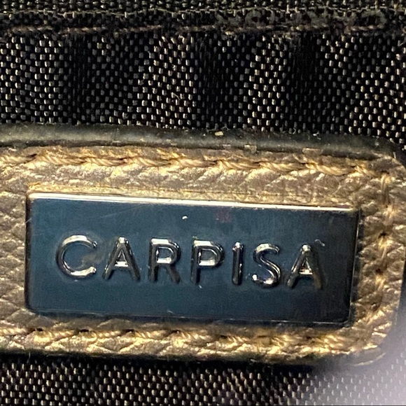 Carpisa Kuvera  Mettalic Pebble Grain Faux Leather Structured Bag Cross Body - Picture 14 of 14